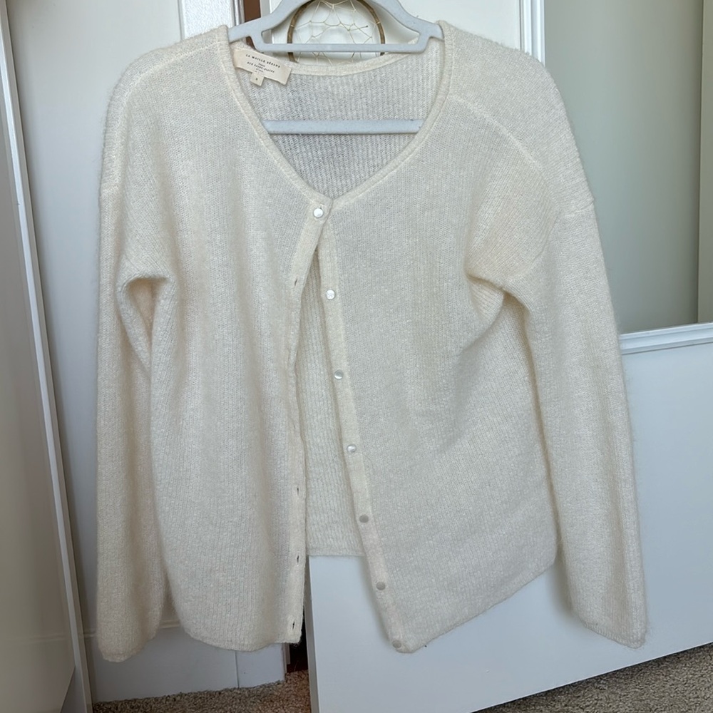 Sezane white cardigan - never worn